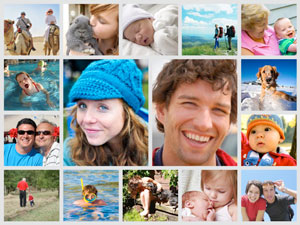 neue option collage mit mehr als einem mittigen foto