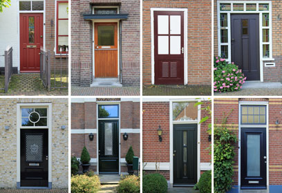 Fotocollage mit Türen