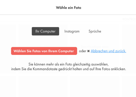 Fotos hochladen